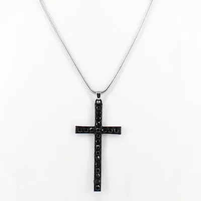 Vibrant Bling Cross Necklace