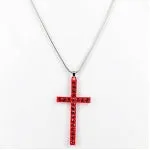 Vibrant Bling Cross Necklace