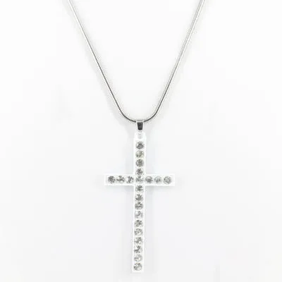 Vibrant Bling Cross Necklace