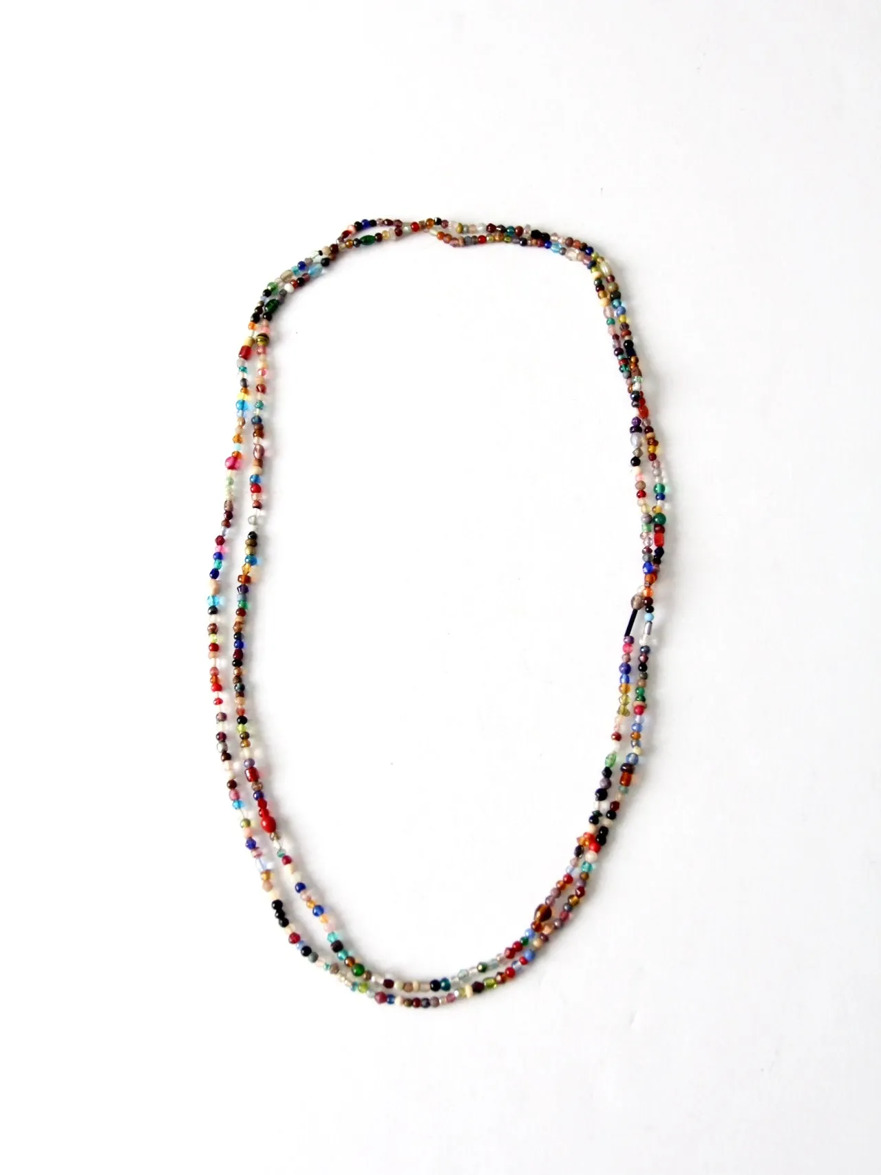 vintage beaded strand necklaces pair