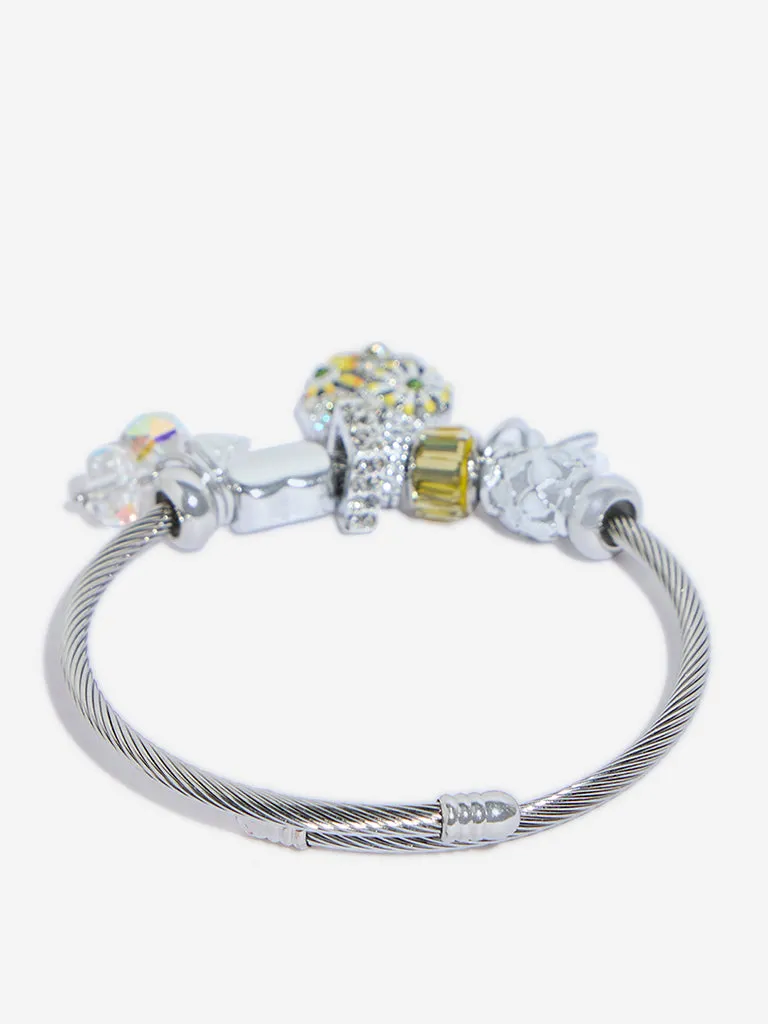 Westside Accessories Yellow Heart Charm Bracelet