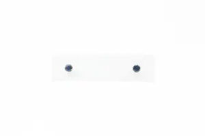 White Gold Sapphire Stud Earrings