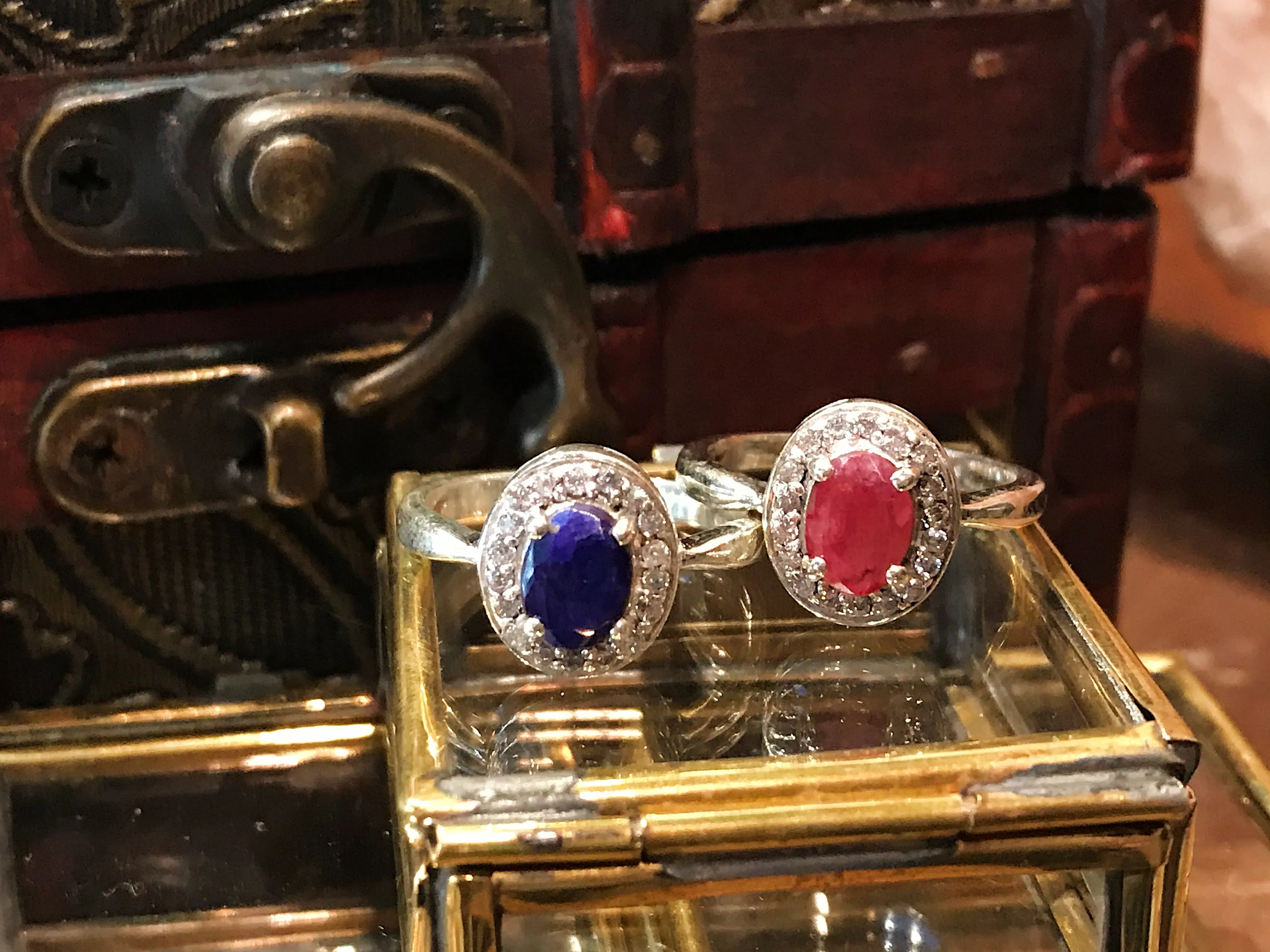 Zirconia and Semi-precious Sapphire / Ruby Isolda Ring