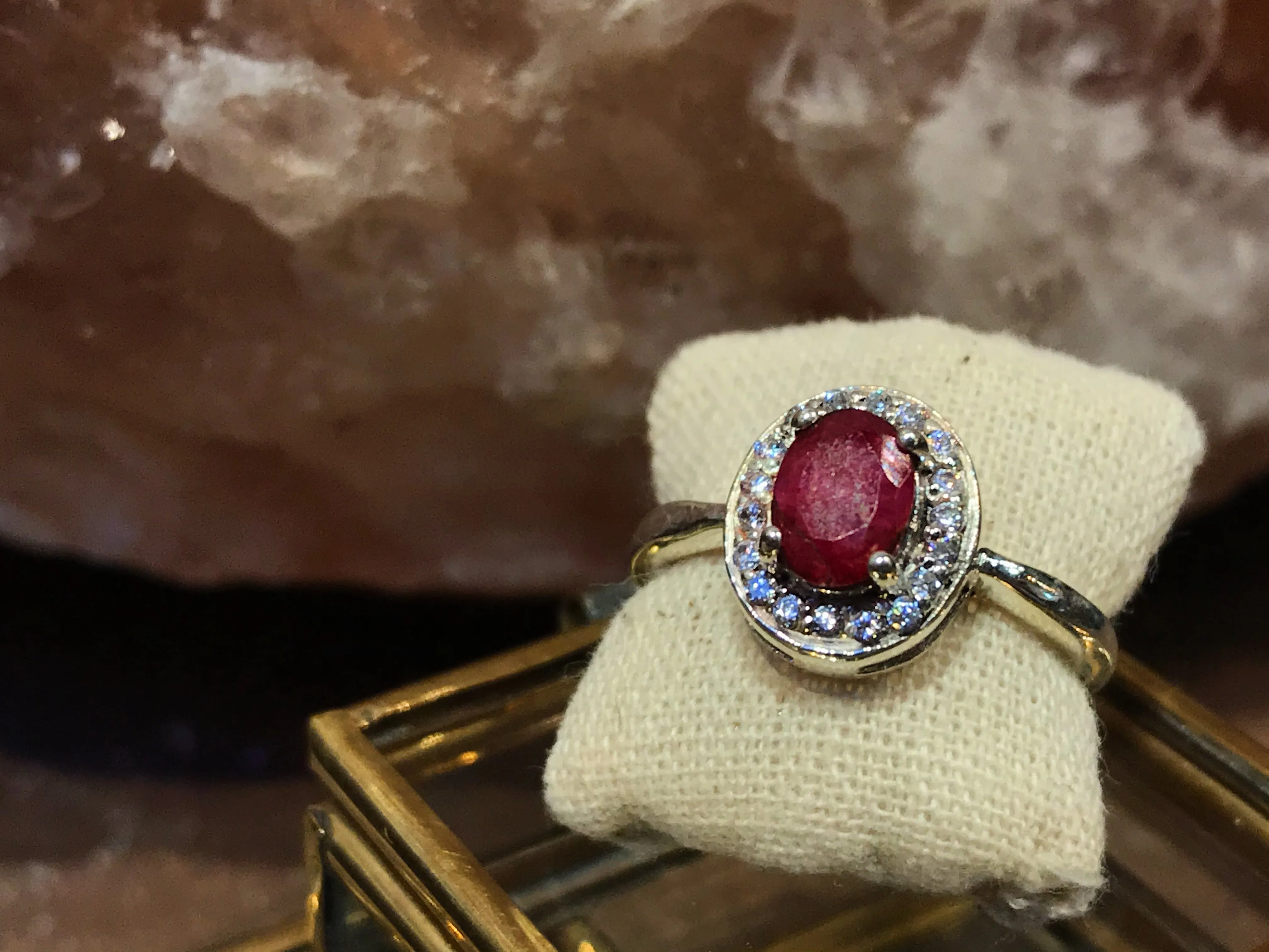 Zirconia and Semi-precious Sapphire / Ruby Isolda Ring